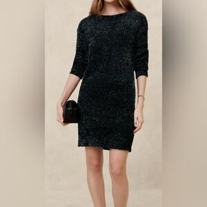 Banana Republic Sparkling Black Long Sleeve Dress